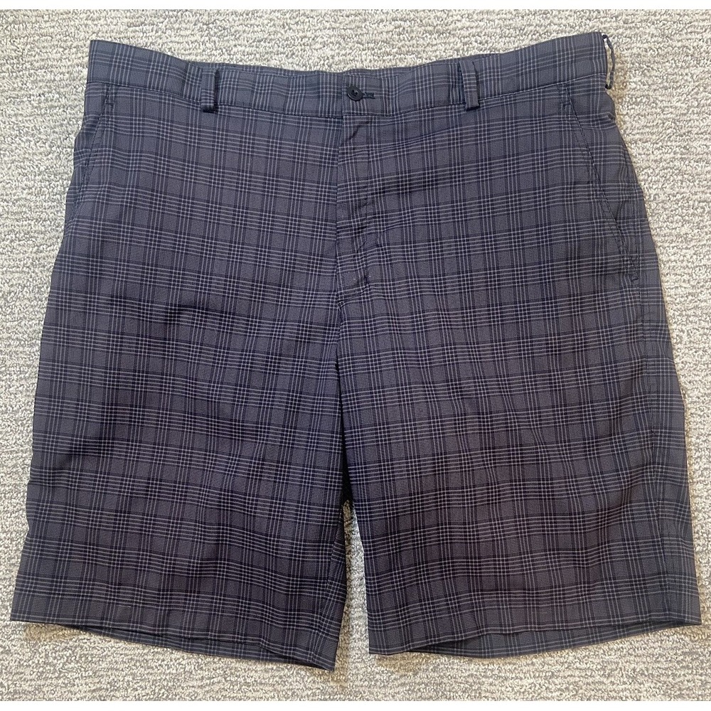 Nike Golf Dri-Fit Shorts Mens Size 38 Gray  Plaid Performance